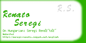 renato seregi business card